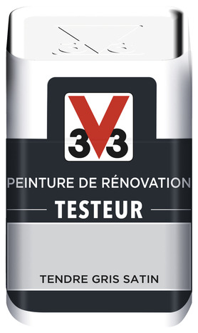 Testeur peinture de rénovation acrylique satin tendre gris 50 ml - V33 - Brico Dépôt