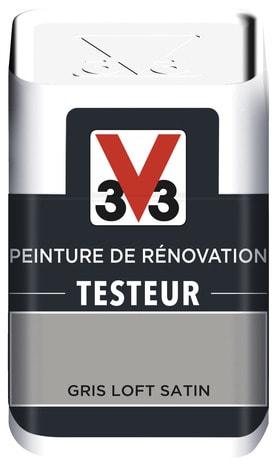 Testeur peinture de rénovation acrylique satin gris galet 50 ml - V33 - Brico Dépôt