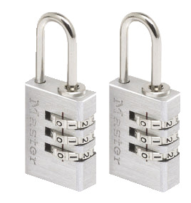 Lot de 2 cadenas aluminium à combinaison "Master Lock" - Masterlock - Brico Dépôt
