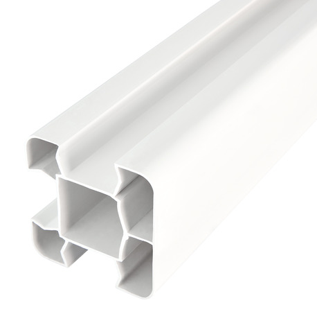 Poteau PVC blanc 3 rainures + 2 profils de finition - H. 2,40 m - Brico Dépôt