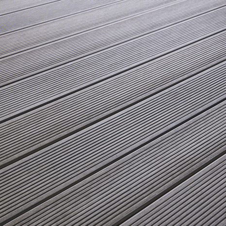 Lame de terrasse composite "Hudson" gris L. 240 x l. 12,7 cm  - GoodHome - Brico Dépôt