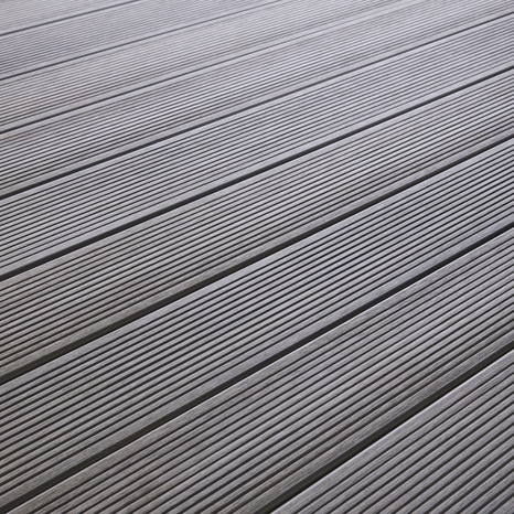 Lame de terrasse composite "Hudson" gris L. 240 x l. 12,7 cm  - GoodHome - Brico Dépôt