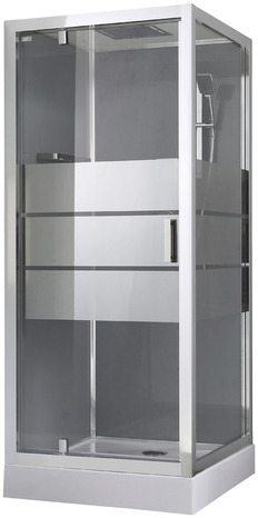 Cabine de douche hydromassante "Beloya" miroir - L.90 x l.90 x H.220 cm - GoodHome - Brico Dépôt