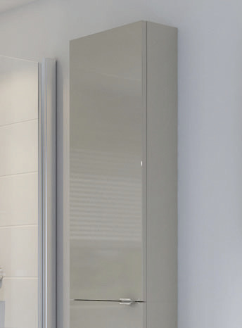 Armoire de salle de bains taupe Imandra L.40 x H.90 x P.15 cm - GoodHome - Brico Dépôt