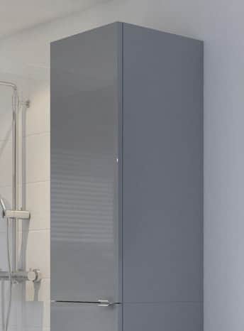 Armoire de salle de bains "Imandra" - Gris - L.40 x H.90 x P.36 cm - GoodHome - Brico Dépôt
