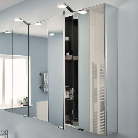 Armoire de salle de bains miroir "Imandra" L.60 x H.90 x P.15 cm - GoodHome - Brico Dépôt