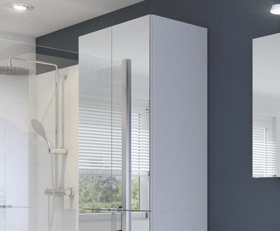 Armoire de salle de bains miroir "Imandra" - Blanc - L.60 x H.90 x P.36 cm - GoodHome - Brico Dépôt