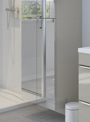 Armoire de salle de bains miroir/ taupe Imandra L.60 x H.90 x P.36 cm - GoodHome - Brico Dépôt