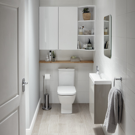 Armoire de salle de bains "Imandra" - Blanc - L. 40 x H. 90 x P. 15 cm - GoodHome - Brico Dépôt