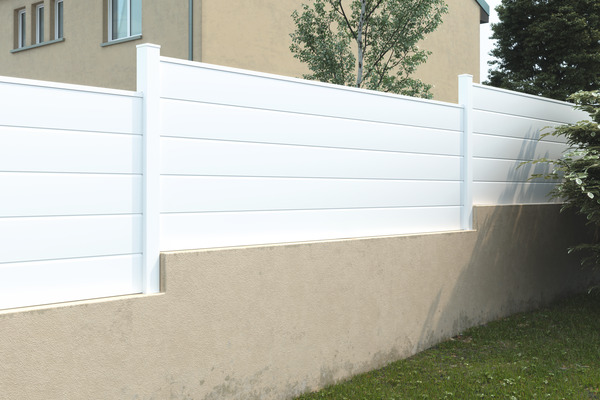 Lame de clôture PVC blanc - L. 1,80 m x l. 20 cm x Ép. 30 mm - Brico Dépôt