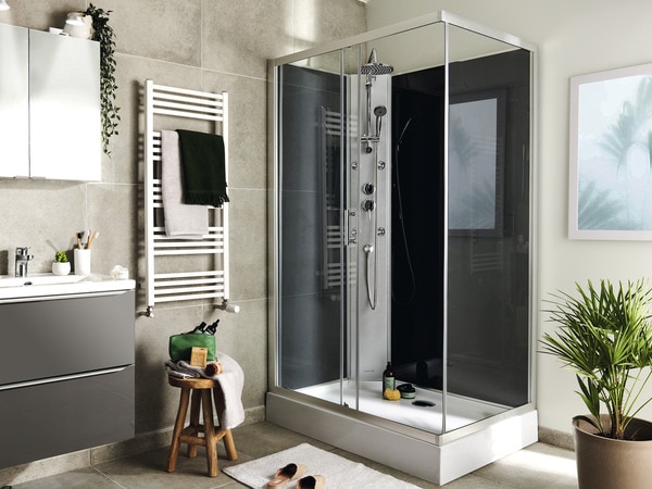 110cm Joint d'étanchéité douche, joint pour douche, joint douche italienne, vitre 3,5-4-5mm, droit