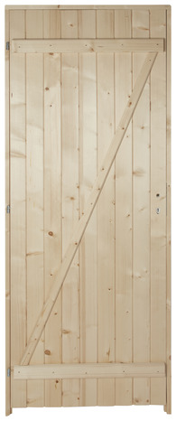 Porte de service bois 90 x 200 cm poussant gauche - Brico Dépôt