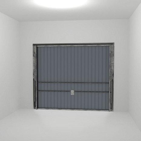 Porte de garage basculante manuelle H. 200 cm l. 240 cm grise - GoodHome - Brico Dépôt