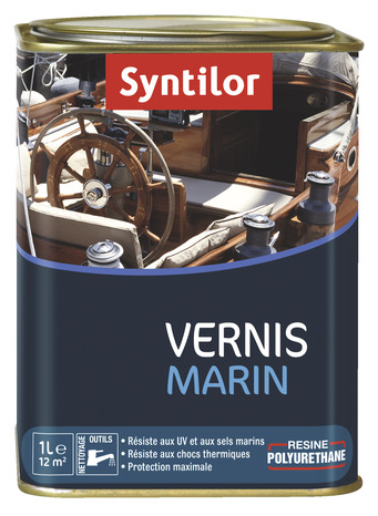 Vernis marin bois intérieur/extérieur ambre satin 1 L - Syntilor - Brico Dépôt