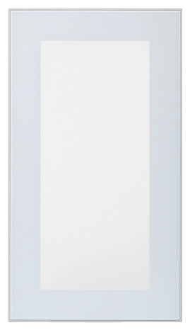 Façade 1 porte vitrée "Winterana" blanc givré l.39,7 x h.71,5 cm - GoodHome - Brico Dépôt