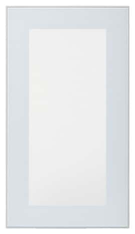 Façade 1 porte vitrée 40cm "WINTERANA/JARODE" blanc givré - L. 39.7 x H. 71.5cm - GoodHome - Brico Dépôt