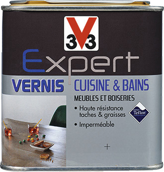 Vernis cuisine et bains incolore satiné 0,5 L - V33 - Brico Dépôt