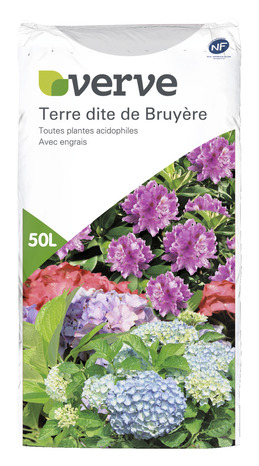Terre dite de Bruyère pour toutes plantes acidophiles avec engrais 50 L - Brico Dépôt