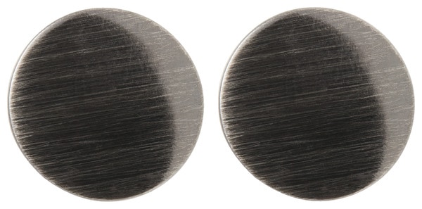 Lot de 2 poignées boutons effet nickel argent brossé "Saffron" L 1,2 cm - GoodHome - Brico Dépôt