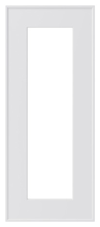Façade 1 porte vitrée "Pasilla" blanc l.29,7 x h.71,5 cm - GoodHome - Brico Dépôt