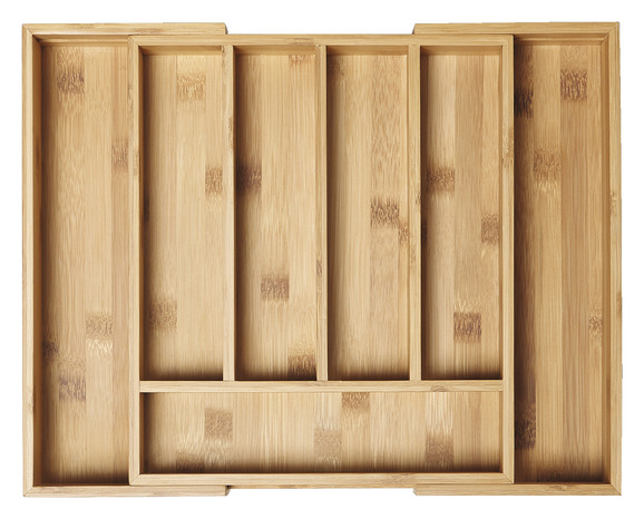 Range couverts extensible bambou "Datil" 29 x 6 cm, 7 compartiments - GoodHome - Brico Dépôt
