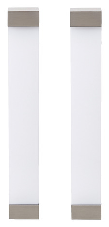 Lot de 2 poignées Blanc "Mulco"  L. 20.7 cm - GoodHome - Brico Dépôt
