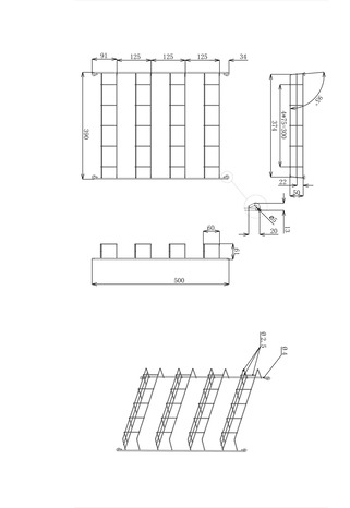 Étagère intérieure 4 niveaux acier "Datil" - l. 40 x P. 50 cm - GoodHome - Brico Dépôt