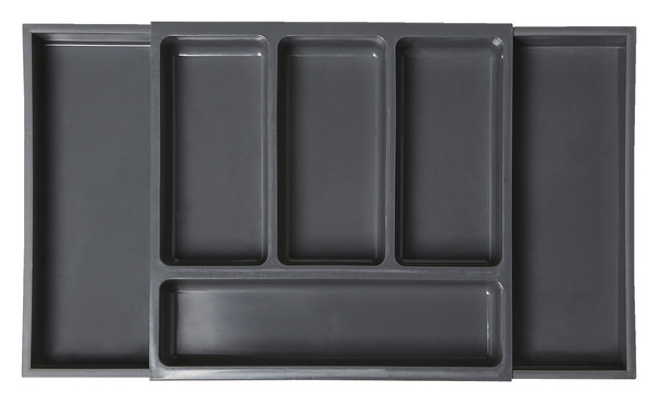 Range couverts extensible gris "Datil" 55 x 5 cm, 1 compartiment - GoodHome - Brico Dépôt