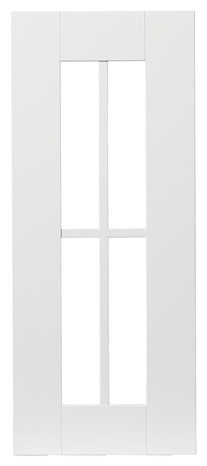 Façade 1 porte vitrée "Alpinia" blanc l.29,7 x h.71,5 cm - GoodHome - Brico Dépôt