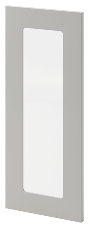 Façade 1 porte vitrée "Stevia" gris mat l.29,7 x h.71,5 cm - GoodHome - Brico Dépôt