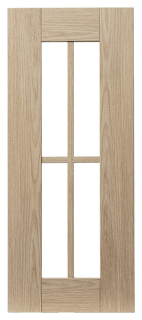 Façade 1 porte vitrée 30cm "ALPINIA/COLINE" chêne clair - L. 29.7 x H. 71.5cm - GoodHome - Brico Dépôt