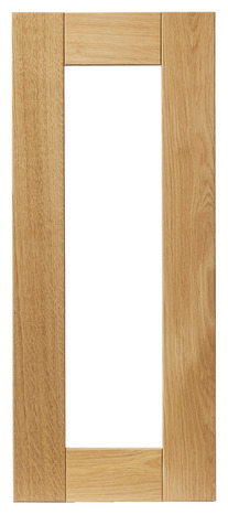 Façade 1 porte vitrée "Verbena" chêne l.29,7 x h.71,5 cm - GoodHome - Brico Dépôt