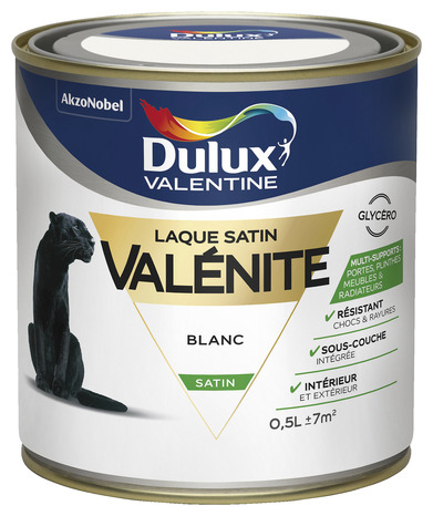 Peinture multi-support intérieure glycéro Satin Blanc 0.5 L - Dulux Valentine - Brico Dépôt