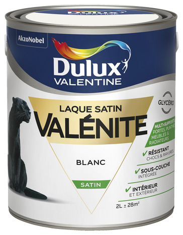 Peinture multi-support intérieure glycéro Satin Blanc Satin 2 L - Dulux Valentine - Brico Dépôt