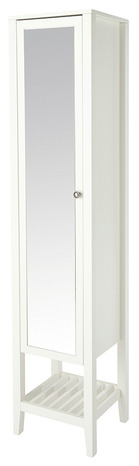 Colonne de salle de bain avec miroir "Perma" - blanc - L.40,2 x H.185 x P.36,1 cm - GoodHome - Brico Dépôt