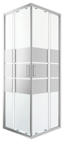 Accès d'angle droit "Beloya" l.70 cm en verre effet miroir - GoodHome - Brico Dépôt