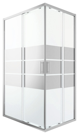 Accès d'angle rectangulaire "Beloya" l.120 cm en verre effet miroir - GoodHome - Brico Dépôt