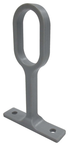 Support fixe pour barre de penderie ovale en gris - 30 x 15 mm - Brico Dépôt