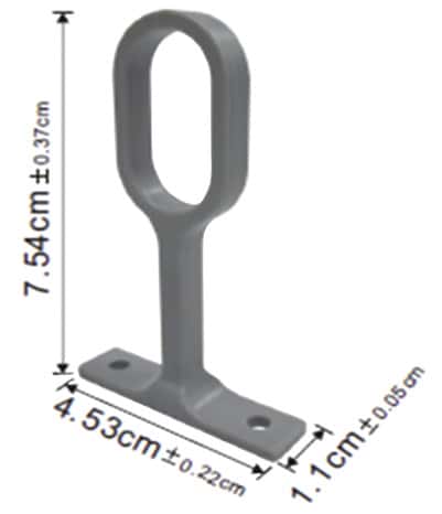 Support fixe pour barre de penderie ovale en gris - 30 x 15 mm - Brico Dépôt