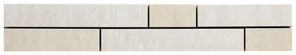 Listel "Soft travertin" ivoire/beige - l. 5 x L. 30 cm - GoodHome - Brico Dépôt