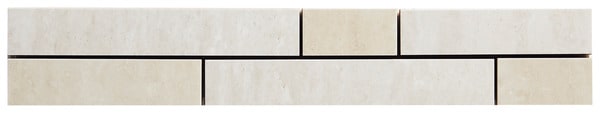 Listel "Soft travertin" ivoire/beige - l. 5 x L. 30 cm - GoodHome - Brico Dépôt