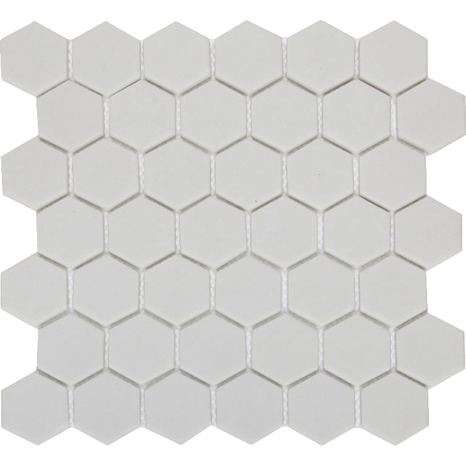 Mosaïque hexagonale "Plain" blanc - l. 30 x L. 30 cm - GoodHome - Brico Dépôt