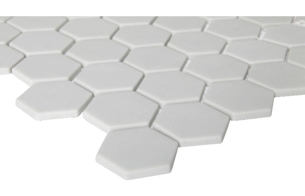 Mosaïque hexagonale "Plain" gris clair - l. 30 x L. 30 cm - GoodHome - Brico Dépôt