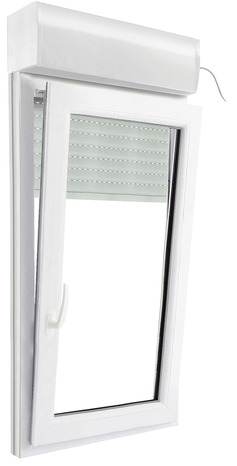 Fenêtre PVC blanc oscillo-battante 1 vantail droit + volet roulant h.115 x l.60 cm - GoodHome - Brico Dépôt
