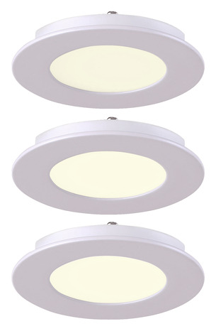Lot de 3 spots extraplats LED intégrée fixes* - Blanc - Colours - Brico Dépôt