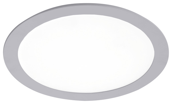 Spot à encastrer extra plat rond led intégrée "Octave" argenté Ø 22,5 cm - Colours - Brico Dépôt