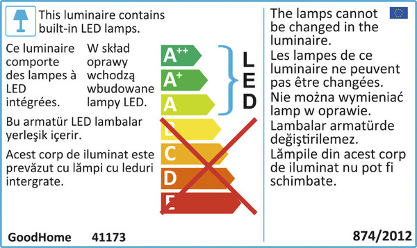 Applique murale argent LED intégrée "Lignit" - H.35,5 x L.9 cm - GoodHome - Brico Dépôt