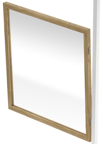 Fenêtre "Alara" claire contour chêne - H. 100 cm - GoodHome - Brico Dépôt