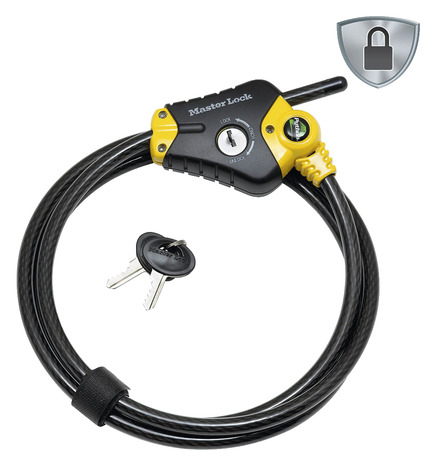 Cadenas cable "Python" L. 1800 mm Ø 10 mm - Masterlock - Brico Dépôt