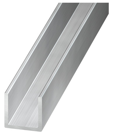 U aluminium brut 15 x 20 1,5 mm 2,50 m Argent - Brico Dépôt